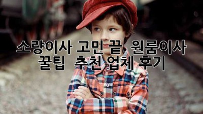 소량이사 고민 끝! 📦 원룸이사 꿀팁 & 추천 업체 후기 ✨