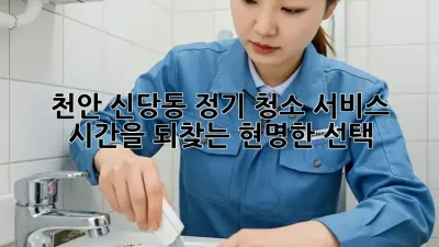 천안 신당동 정기 청소 서비스: 시간을 되찾는 현명한 선택